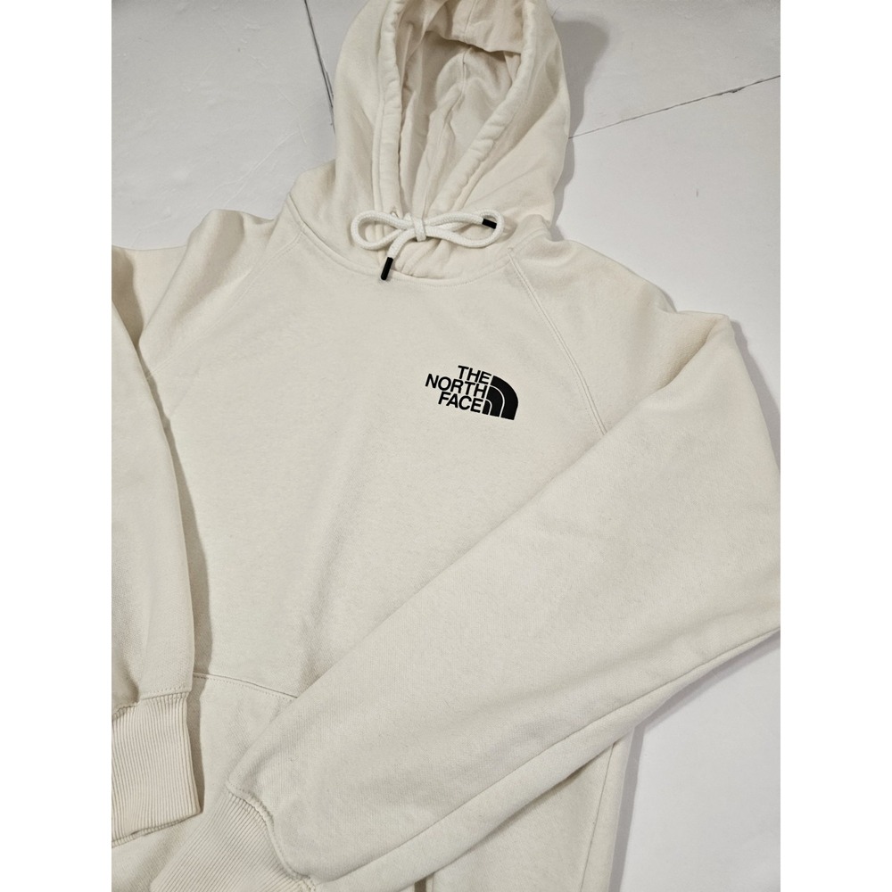 The North Face Women's Box NSE Pullover Hoodie White/Beige X Small Fall Sweater - Picture 2 of 7